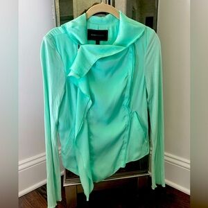 BNWT- BCBGMaxazria Mint Zip Up Top- Size M